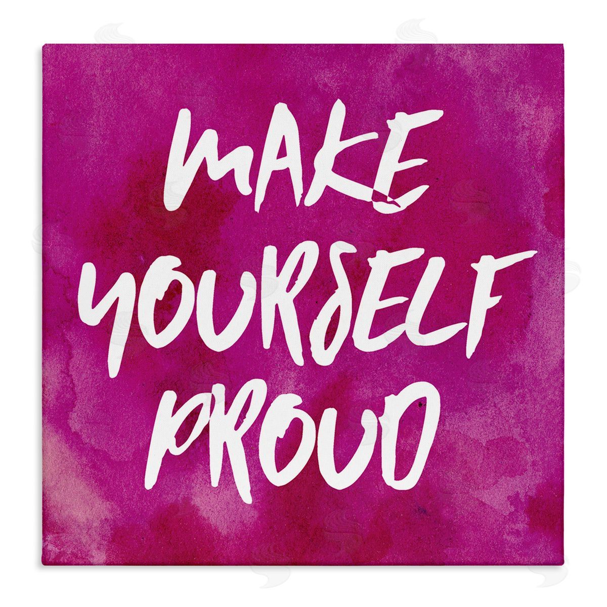 Natalie Sizemore Bold Make Yourself Proud Phrase Stretched Canvas Wall Art Print