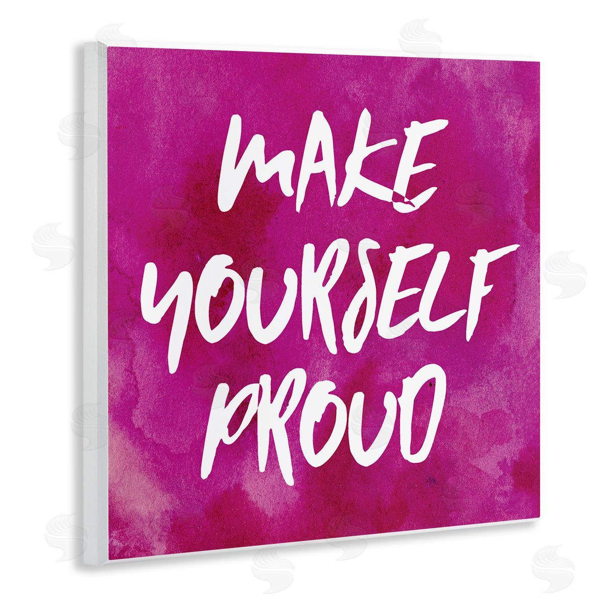 Natalie Sizemore Bold Make Yourself Proud Phrase Wooden Wall Plaque Art Print