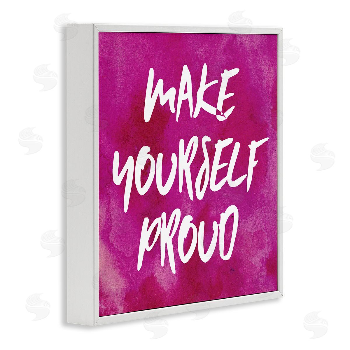 Natalie Sizemore Bold Make Yourself Proud Phrase White Framed Glicee Wall Art Print