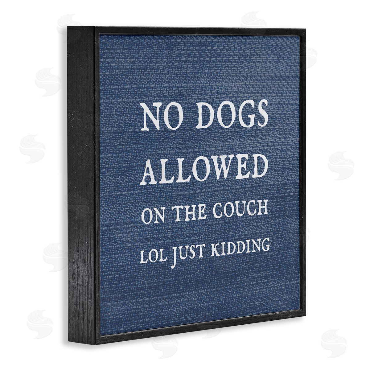 Stupell Studio No Dogs Allowed Just Kidding Funny Pet Black Framed Glicee Wall Art Print