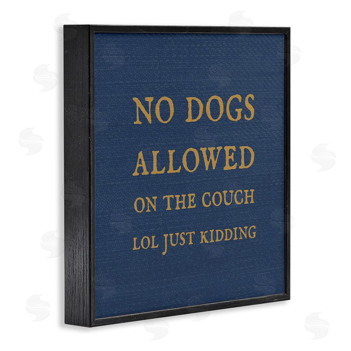 Stupell Studio Funny No Dogs Allowed Pet Phrase Black Framed Glicee Wall Art Print