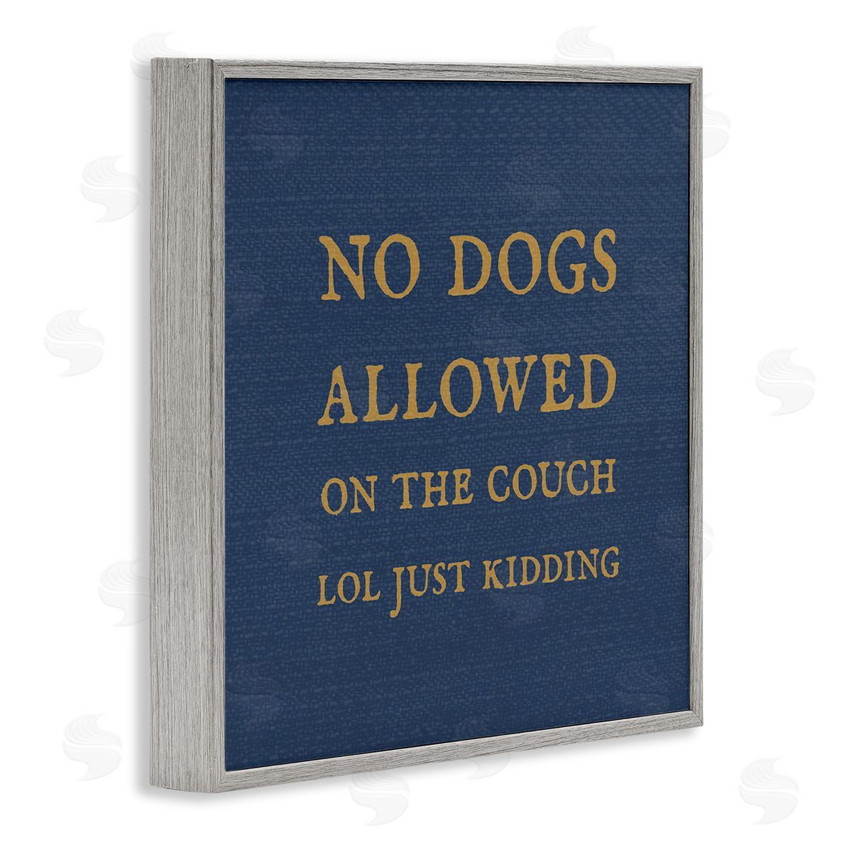 Stupell Studio Funny No Dogs Allowed Pet Phrase Gray Framed Glicee Wall Art Print