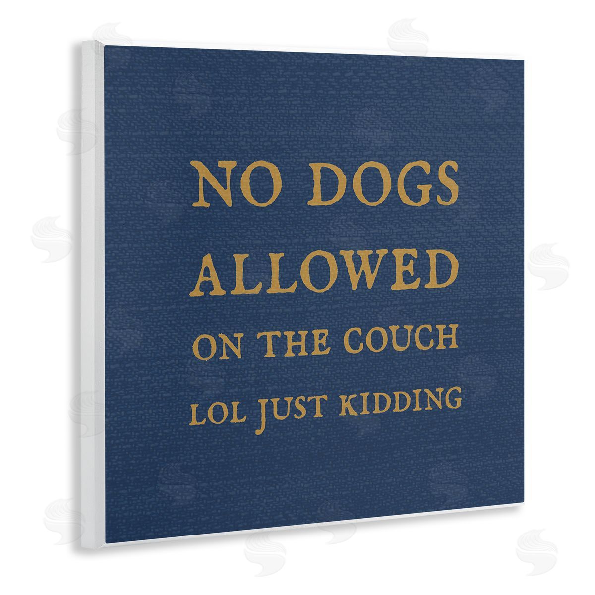 Stupell Studio Funny No Dogs Allowed Pet Phrase Wooden Wall Plaque Art Print