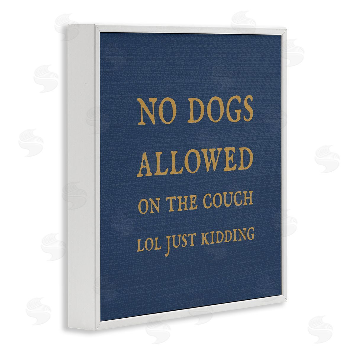 Stupell Studio Funny No Dogs Allowed Pet Phrase White Framed Glicee Wall Art Print