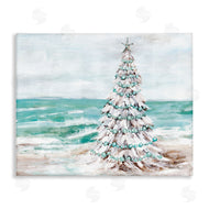 Amanda Hilburn | Snowy Christmas Tree on Beach