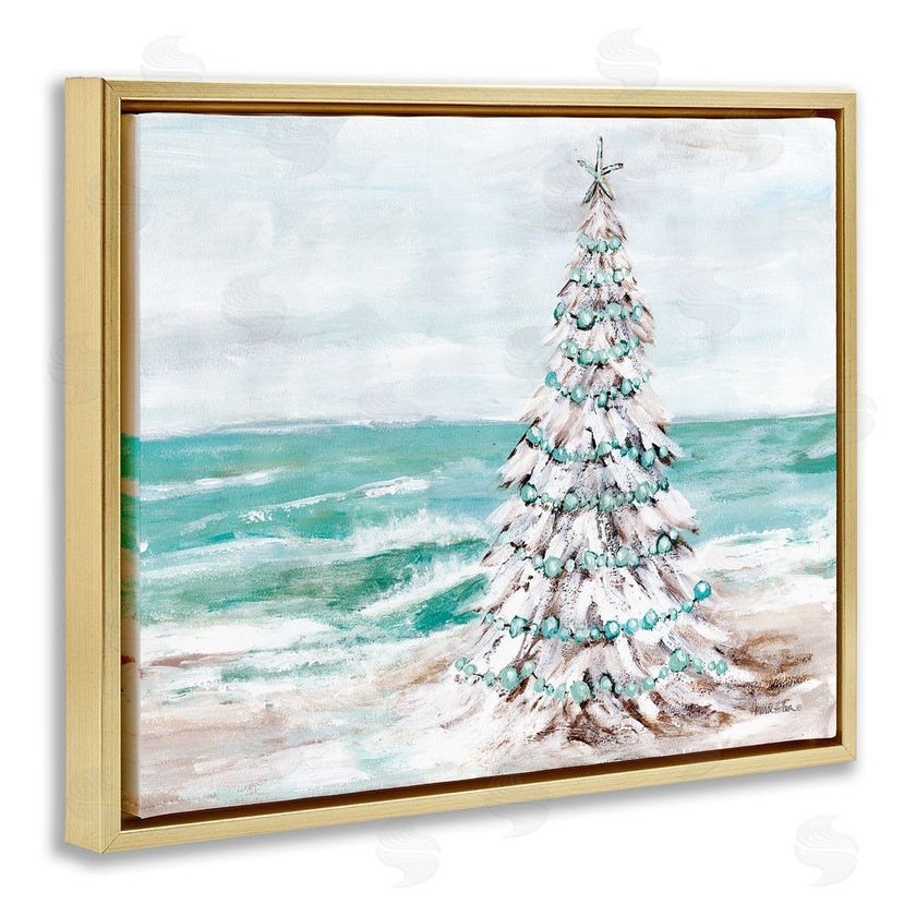 Amanda Hilburn | Snowy Christmas Tree on Beach