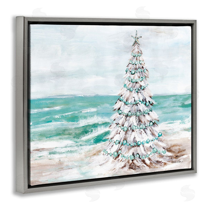 Amanda Hilburn | Snowy Christmas Tree on Beach