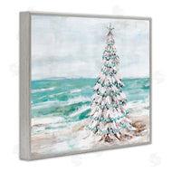 Amanda Hilburn | Snowy Christmas Tree on Beach