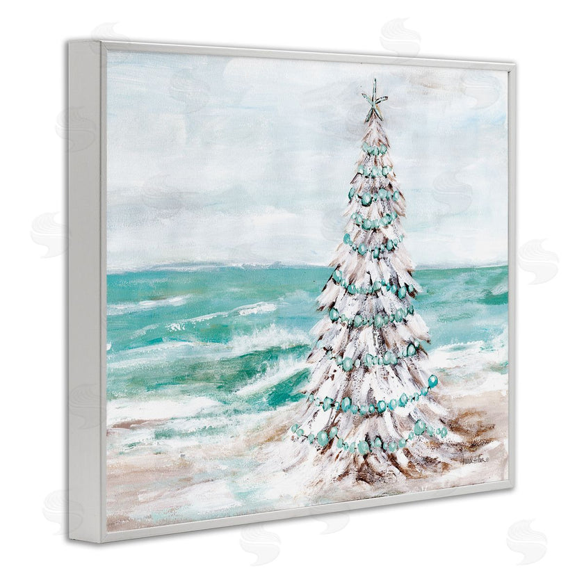 Amanda Hilburn | Snowy Christmas Tree on Beach