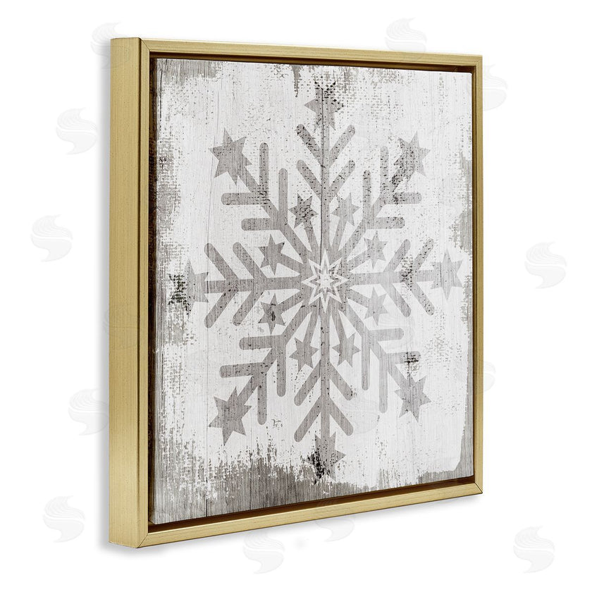 Stupell Studio | Winter Snowflake Distressed Pattern