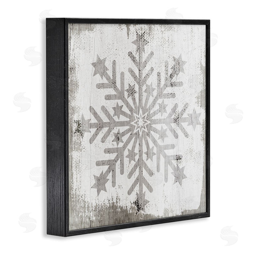 Stupell Studio | Winter Snowflake Distressed Pattern
