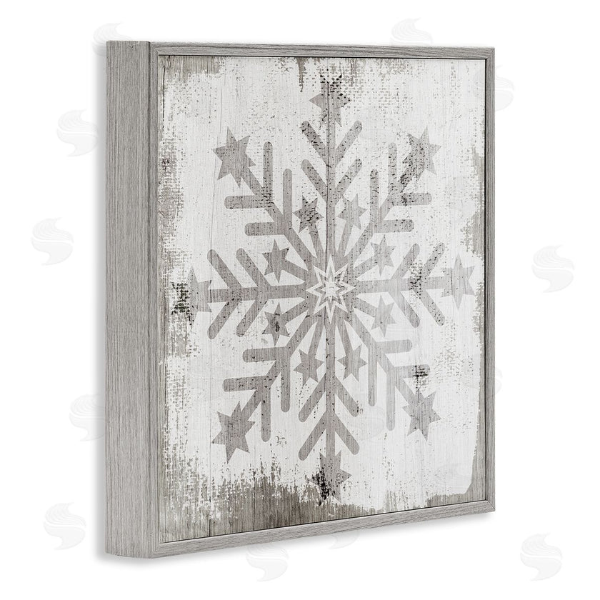 Stupell Studio | Winter Snowflake Distressed Pattern