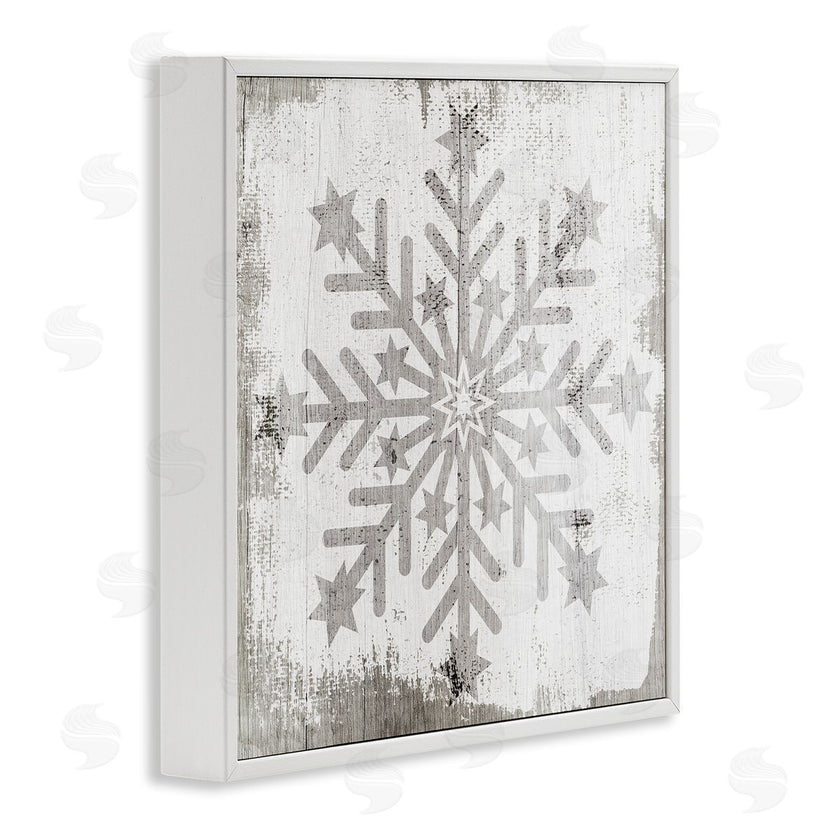 Stupell Studio | Winter Snowflake Distressed Pattern