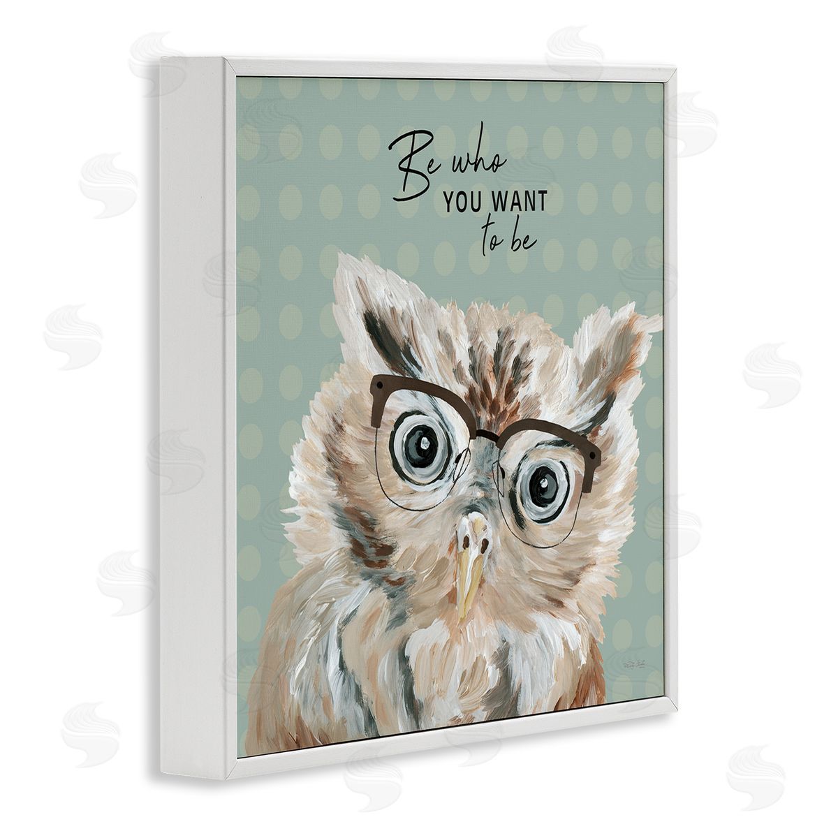 Cindy Jacobs Be Who You Want To Owl White Framed Glicee Wall Art Print