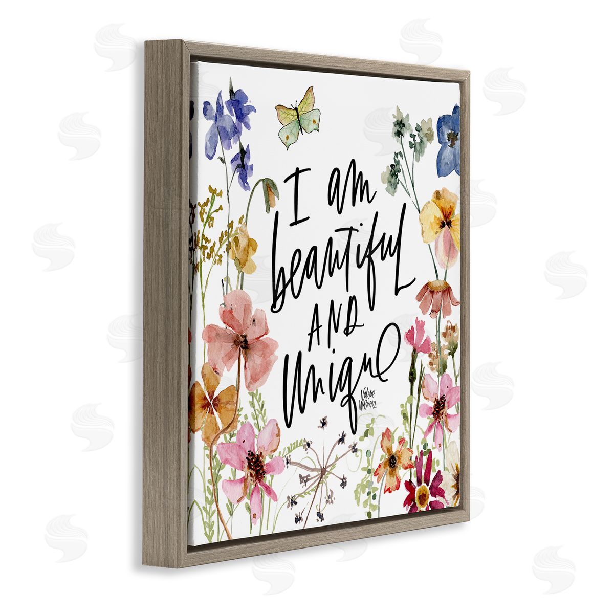 Valerie Wieners Beautiful & Unique Uplifting Nature Brown Floating Frame Canvas Wall Art Print