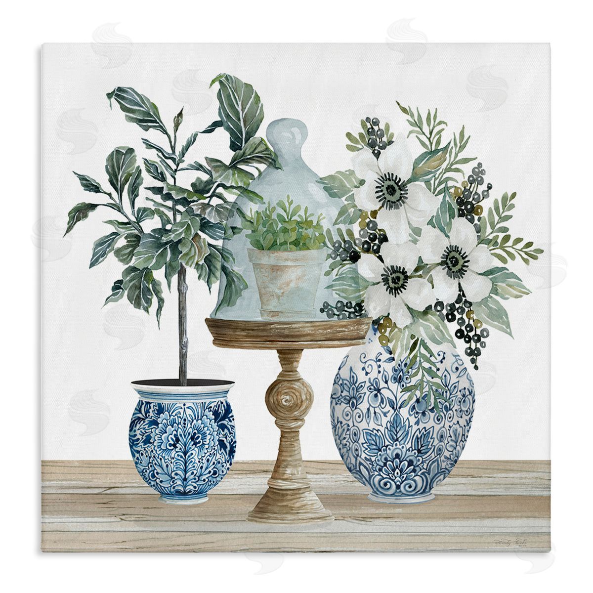 Cindy Jacobs Assorted Floral Blossoms Array Stretched Canvas Wall Art Print