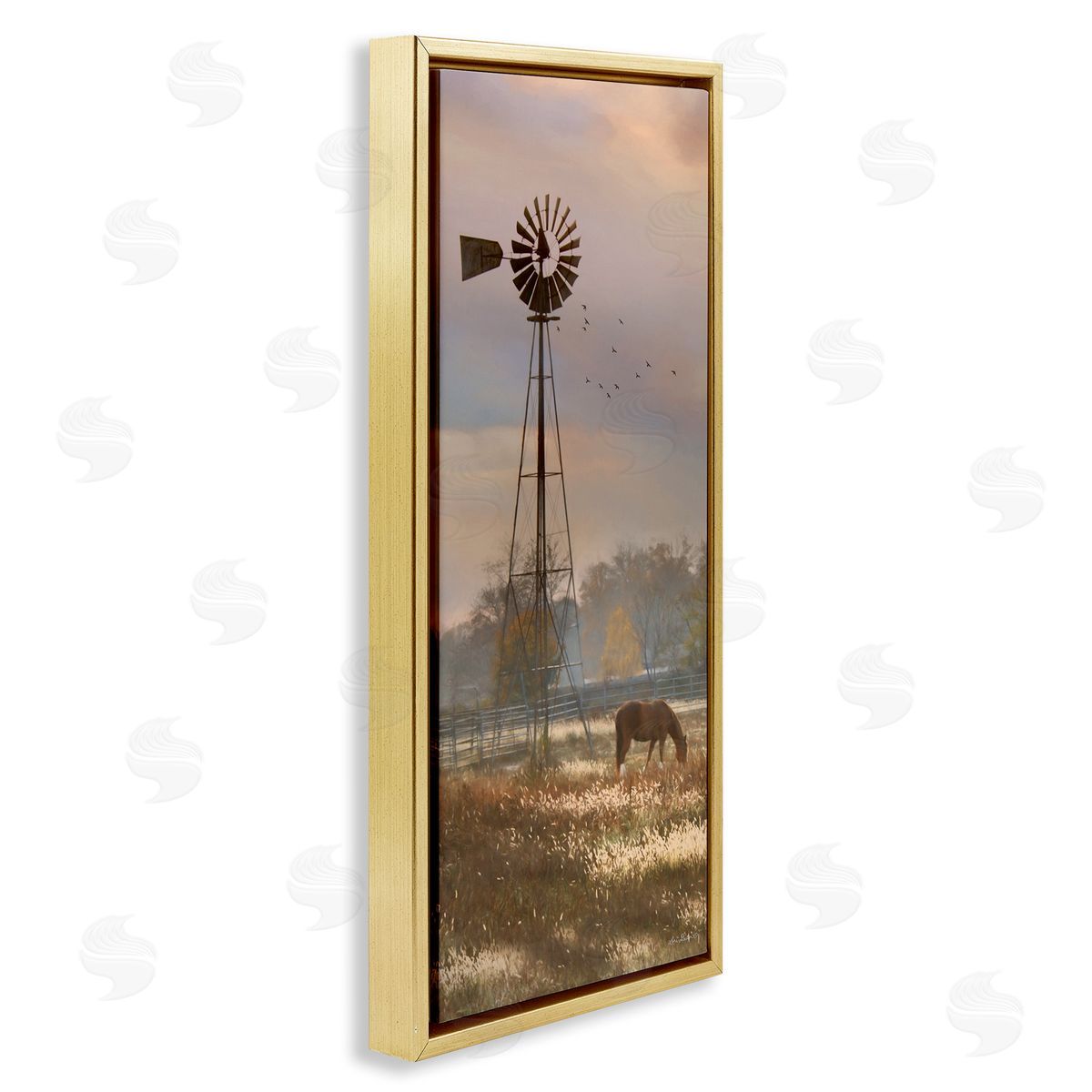 Lori Deiter Grazing Horse Rural Windmill Pasture