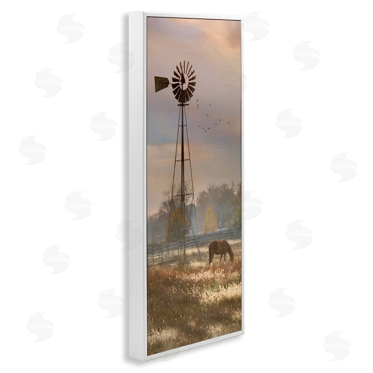 Lori Deiter Grazing Horse Rural Windmill Pasture