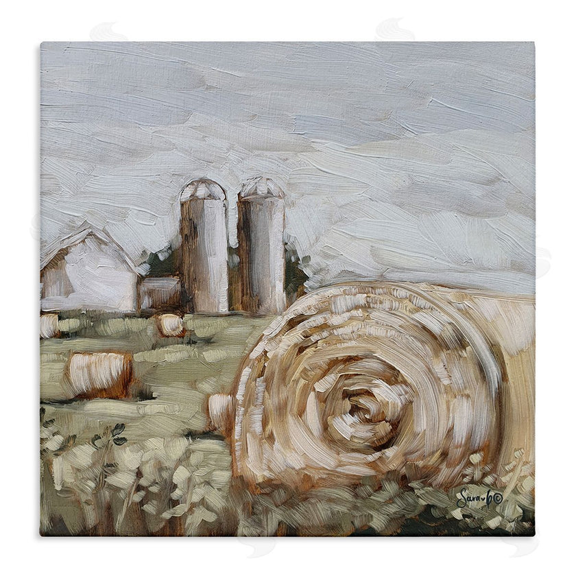 Sara G. Designs | Hay Bales Farmland Pasture