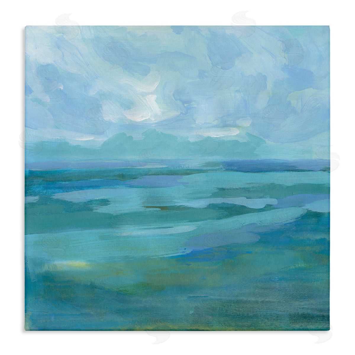 Victoria Barnes Abstract Sea Waves Landscape Stretched Canvas Wall Art Print