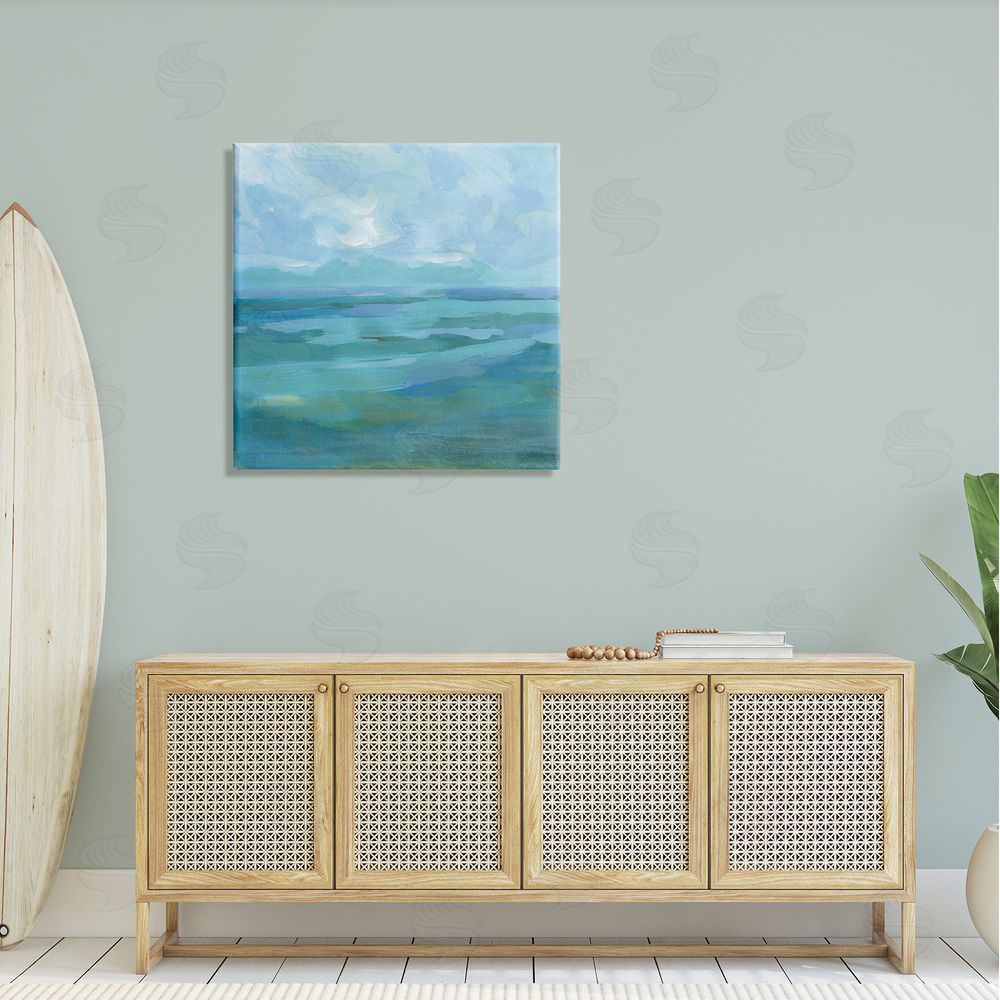 Victoria Barnes Abstract Sea Waves Landscape Canvas Wall Art in Room