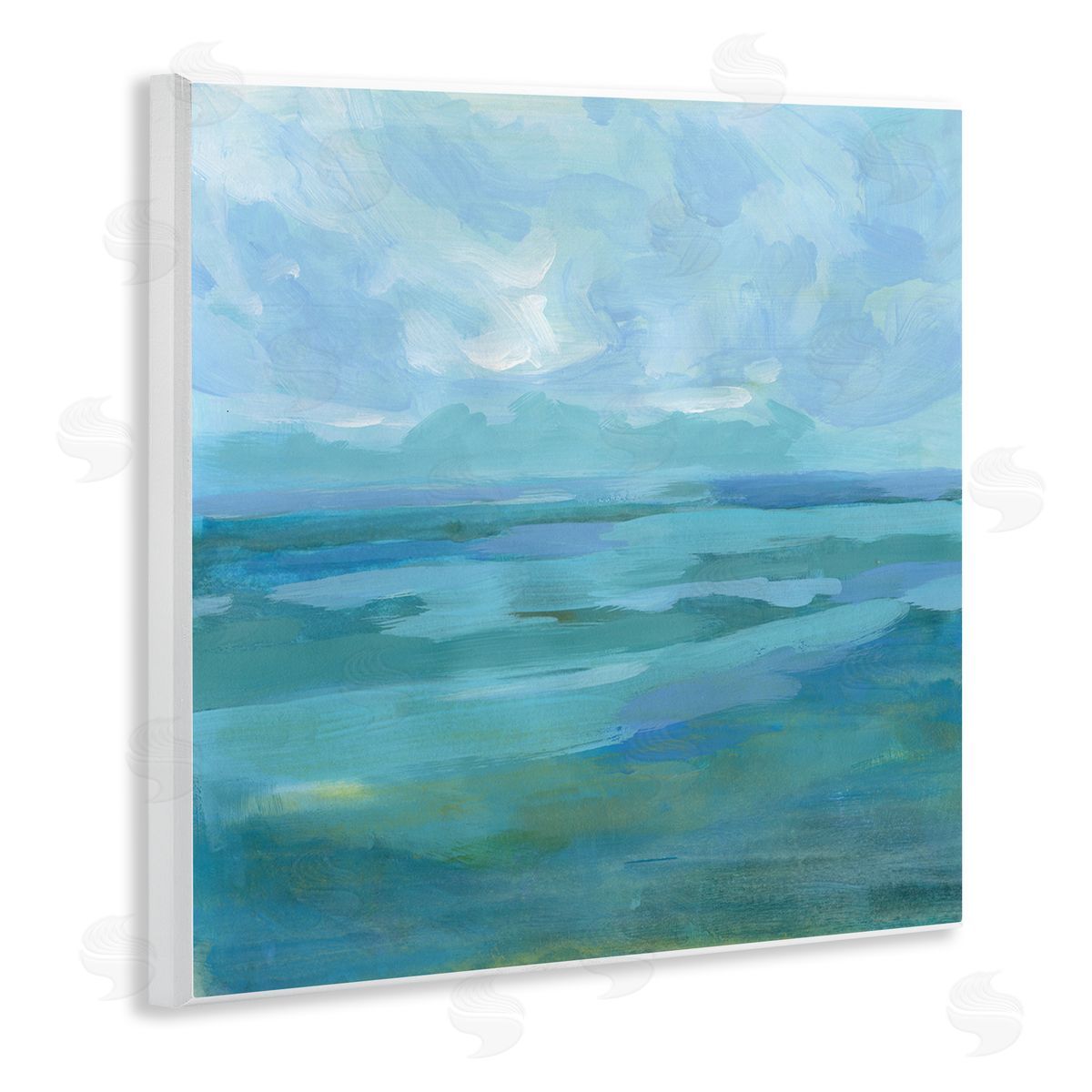 Victoria Barnes Abstract Sea Waves Landscape Wooden Wall Plaque Art Print
