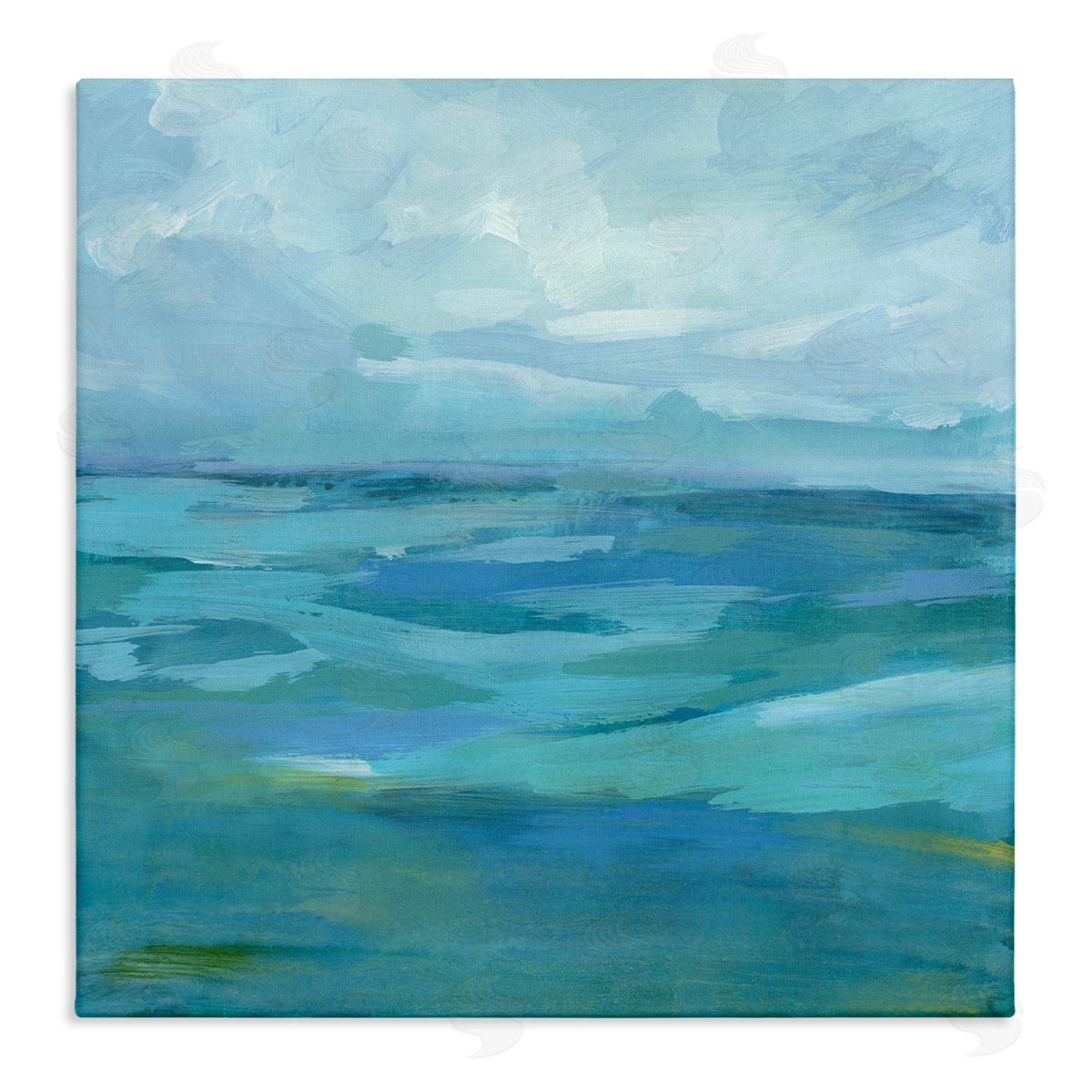 Victoria Barnes Flowing Ocean Tide Abstract Stretched Canvas Wall Art Print