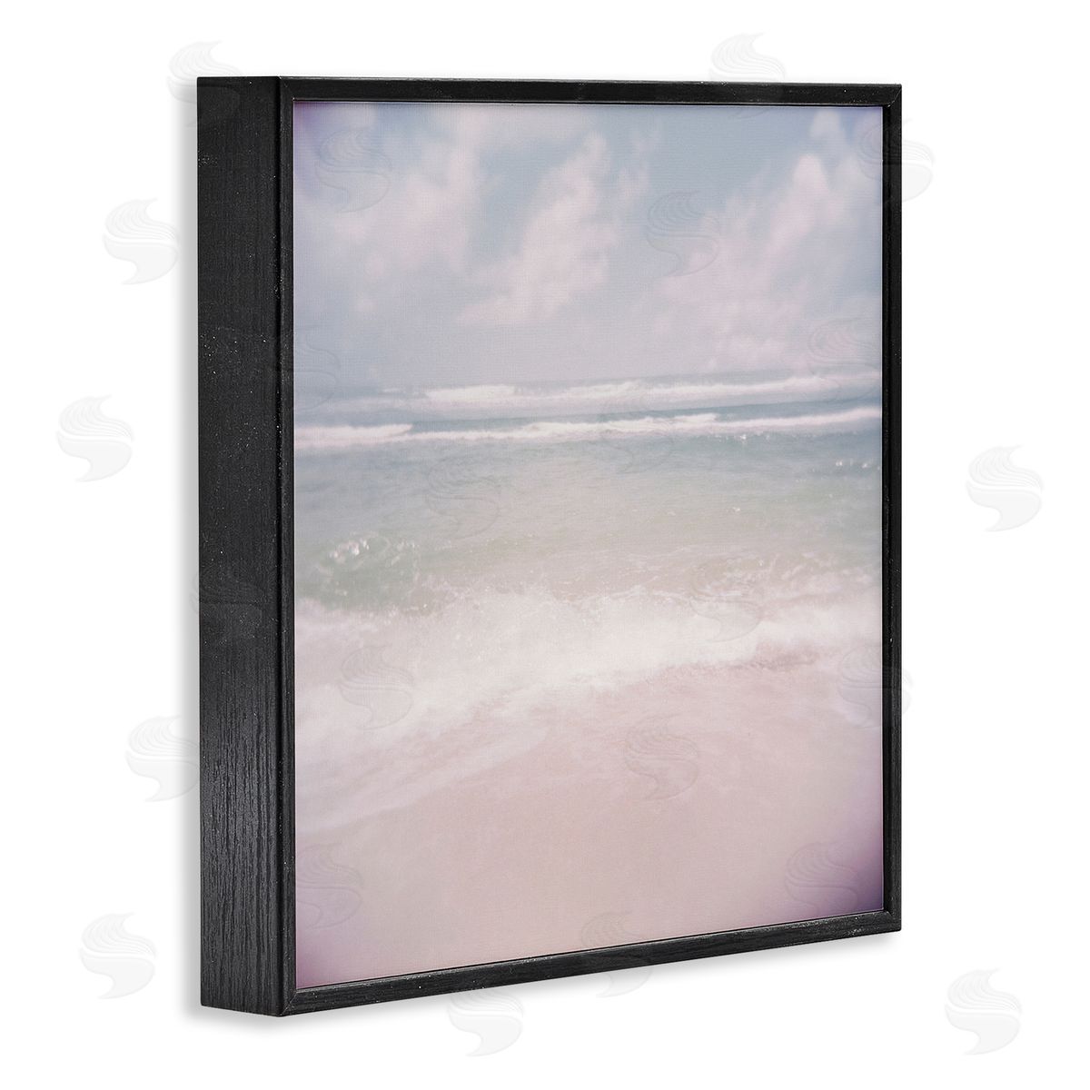 Lynann Colligan Pastel Beach Waves Horizon  Black Framed Glicee Wall Art Print