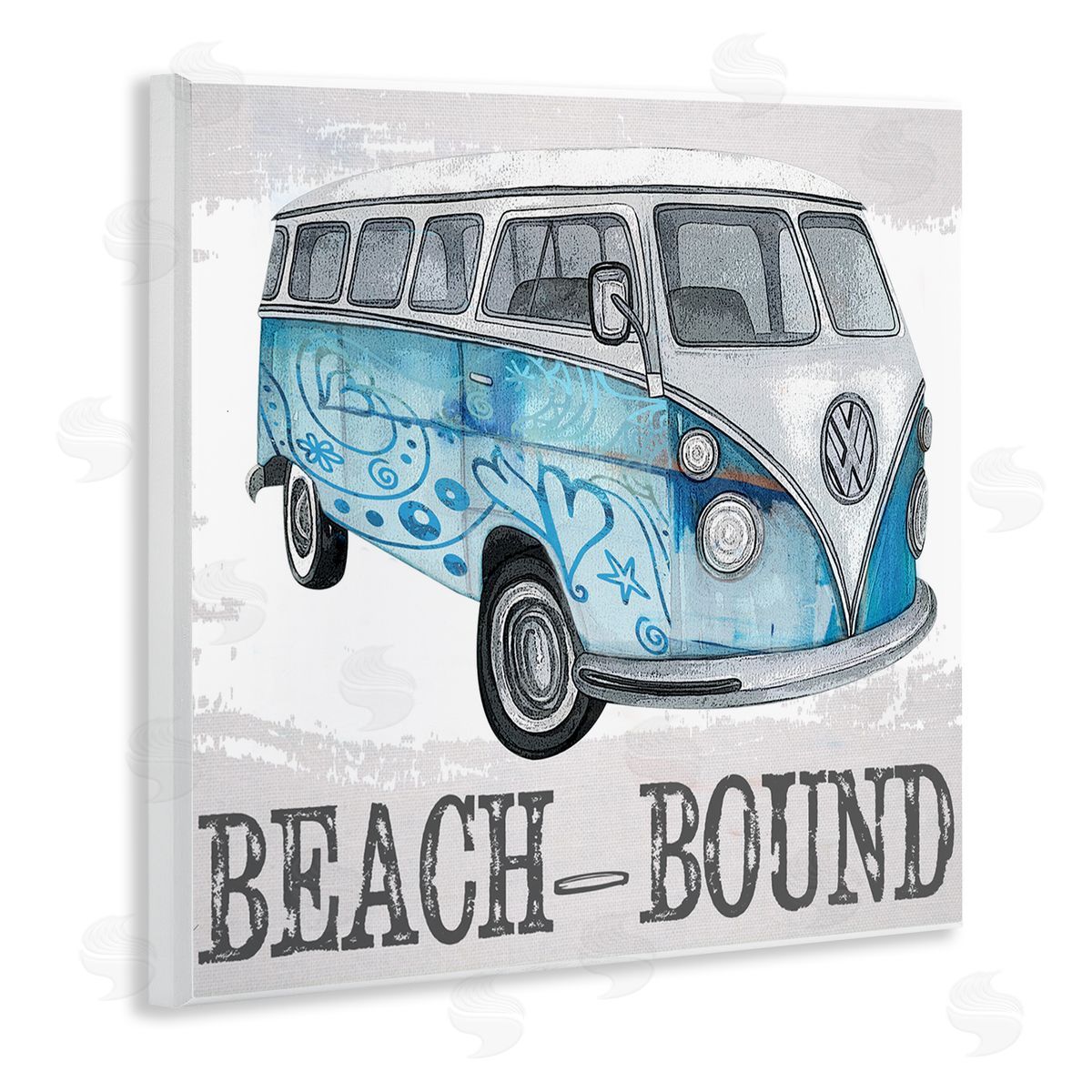 Karen Smith Beach Bound Summer Vacation Van Wooden Wall Plaque Art Print