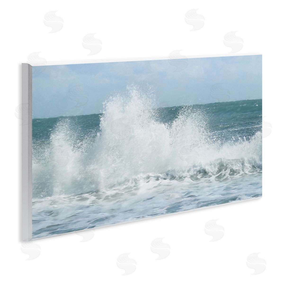 Ocean Waves Crashing Foam Splash Wood Plaque Wall Art, Home Decor by Lori Deiter