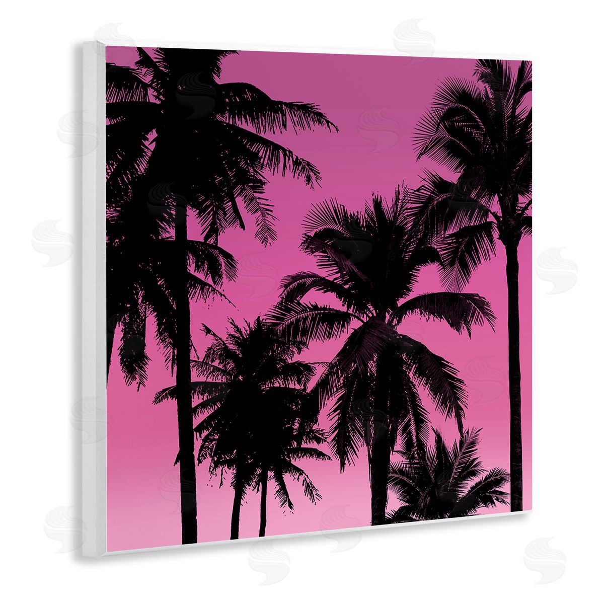 Mia Jensen Palm Trees Sunset Silhouette Wooden Wall Plaque Art Print