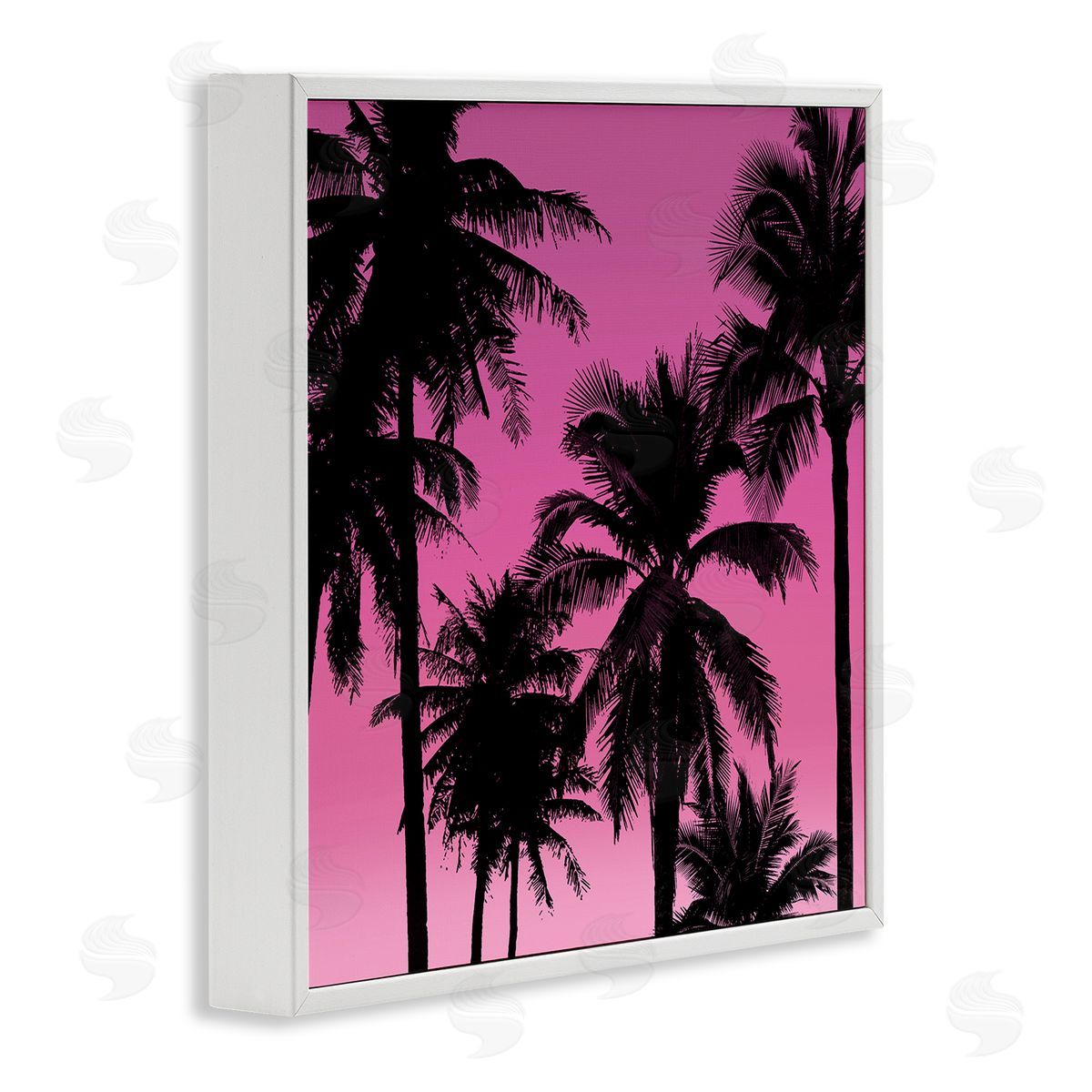 Mia Jensen Palm Trees Sunset Silhouette White Framed Glicee Wall Art Print