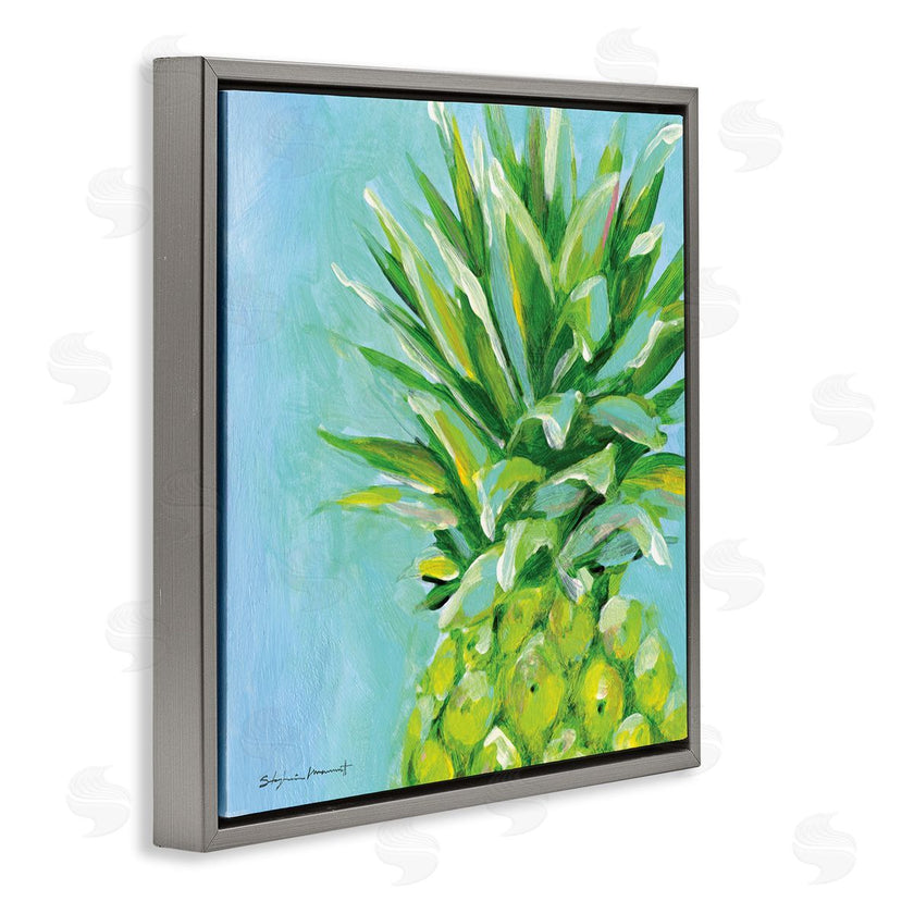 Stephanie Workman Marrott | Tropical Pineapple on Blue