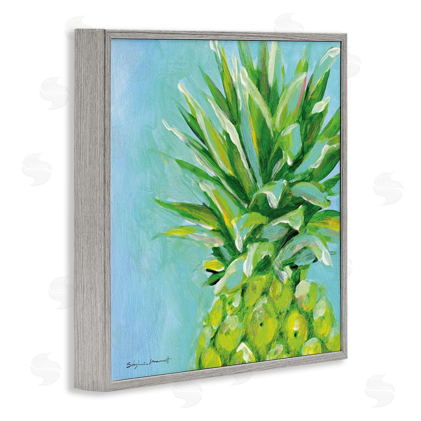 Stephanie Workman Marrott | Tropical Pineapple on Blue