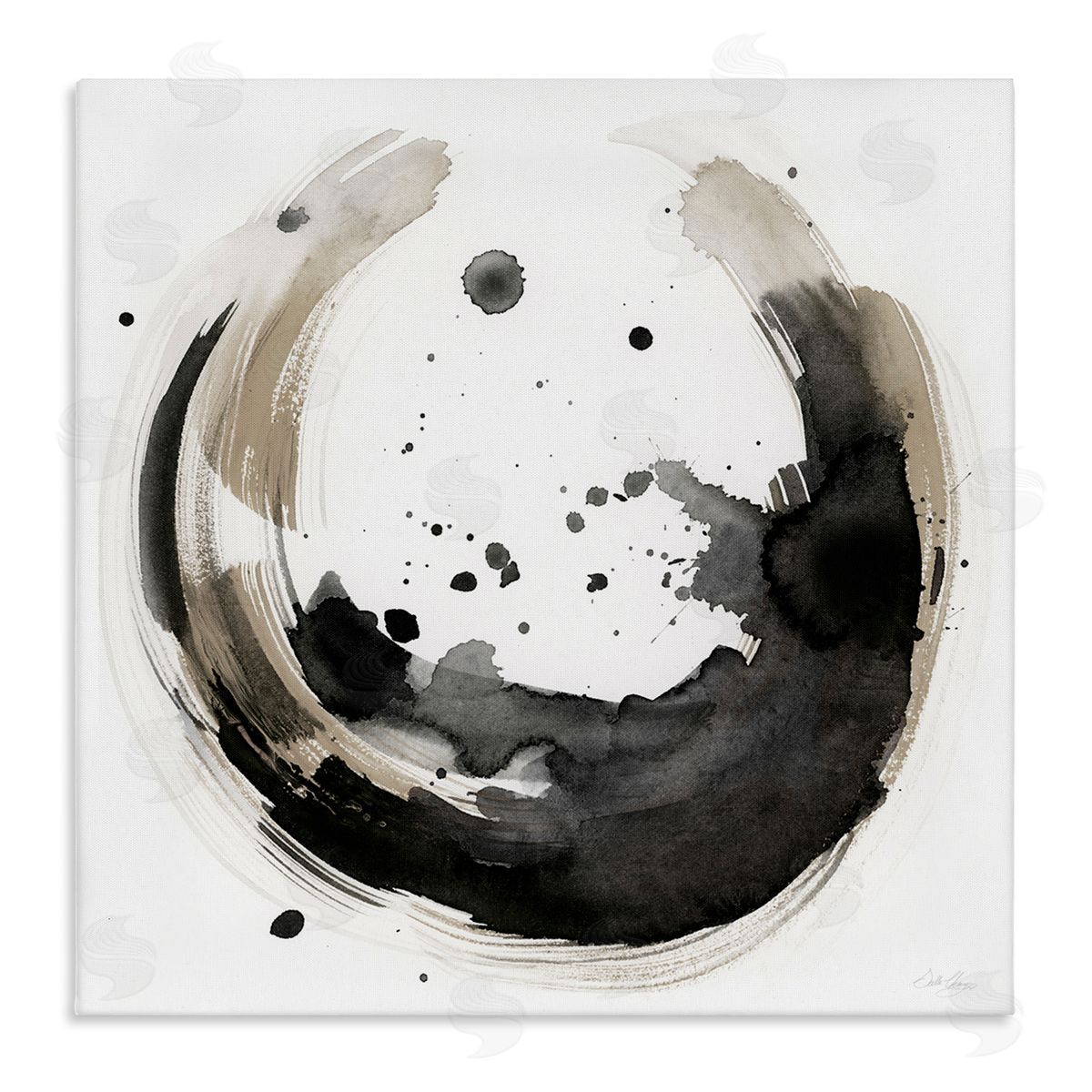 Stella Chang Urban Infinity Curved Abstract Painting Stretched Canvas Wall Art Print