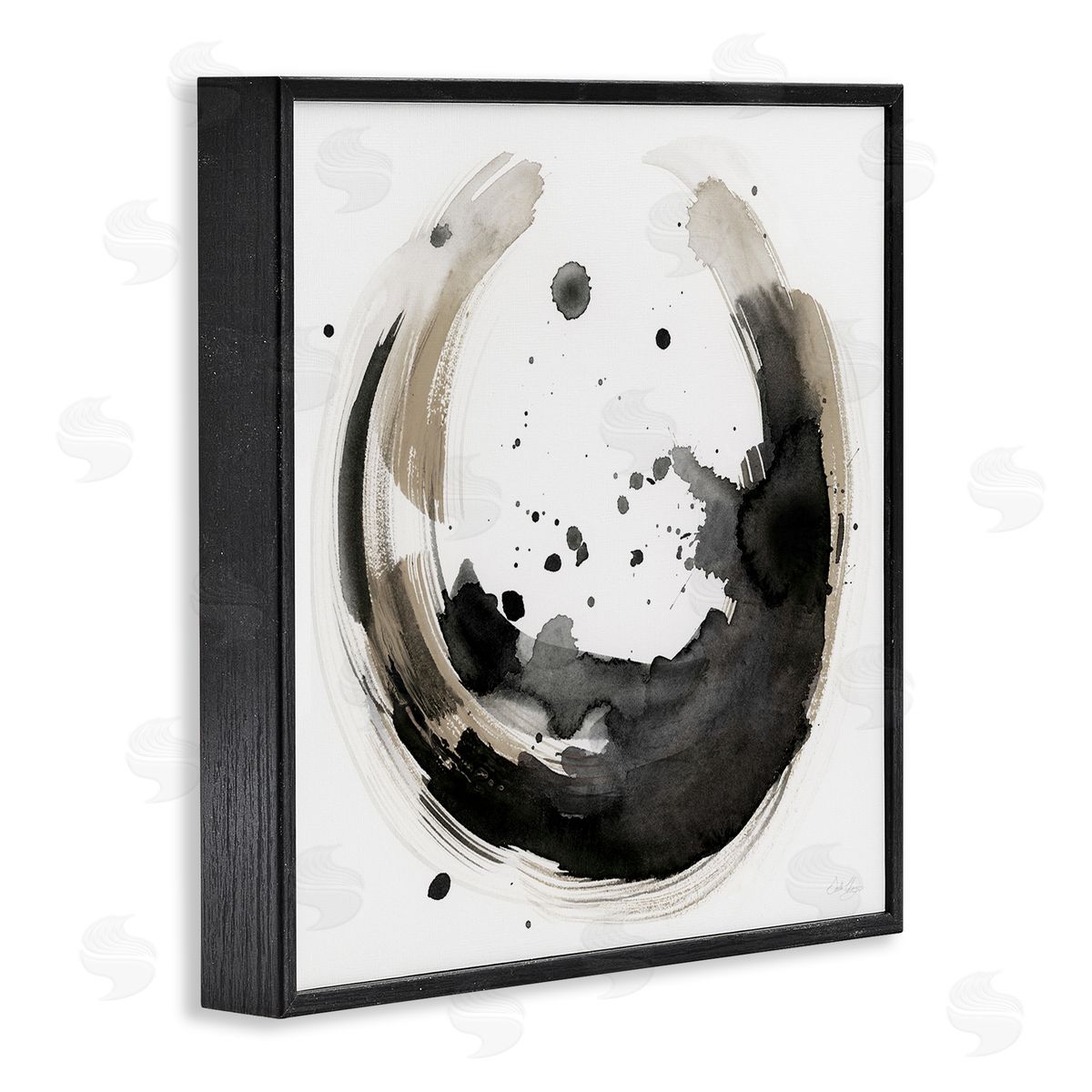 Stella Chang Urban Infinity Curved Abstract Painting Black Framed Glicee Wall Art Print