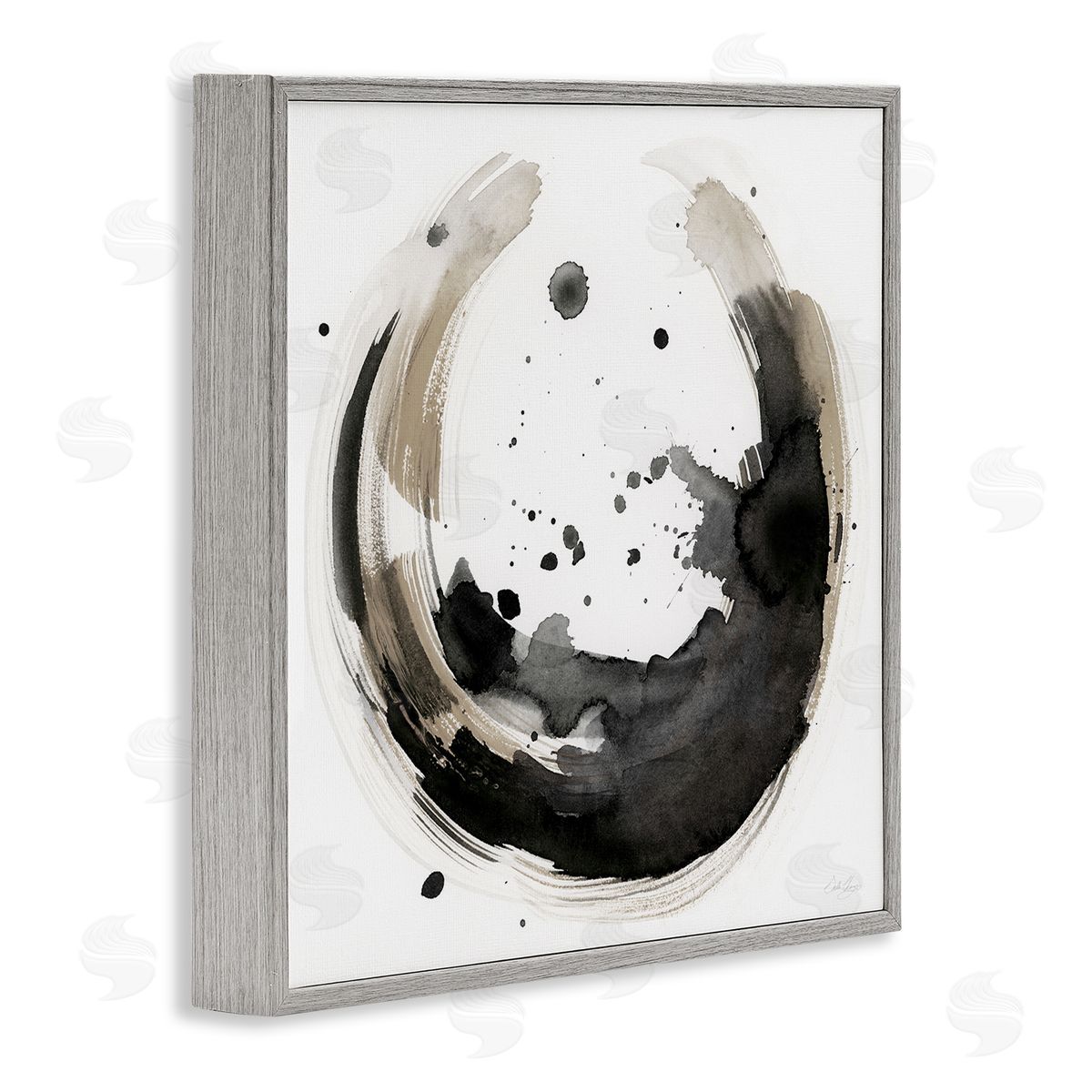 Stella Chang Urban Infinity Curved Abstract Painting Gray Framed Glicee Wall Art Print