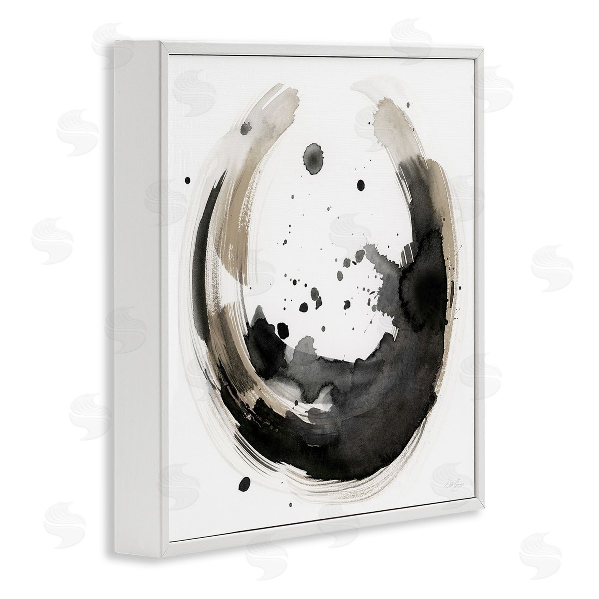 Stella Chang Urban Infinity Curved Abstract Painting White Framed Glicee Wall Art Print