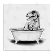 Rachel Nieman | Funny T-Rex Bathtub Washroom