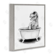 Rachel Nieman | Funny T-Rex Bathtub Washroom