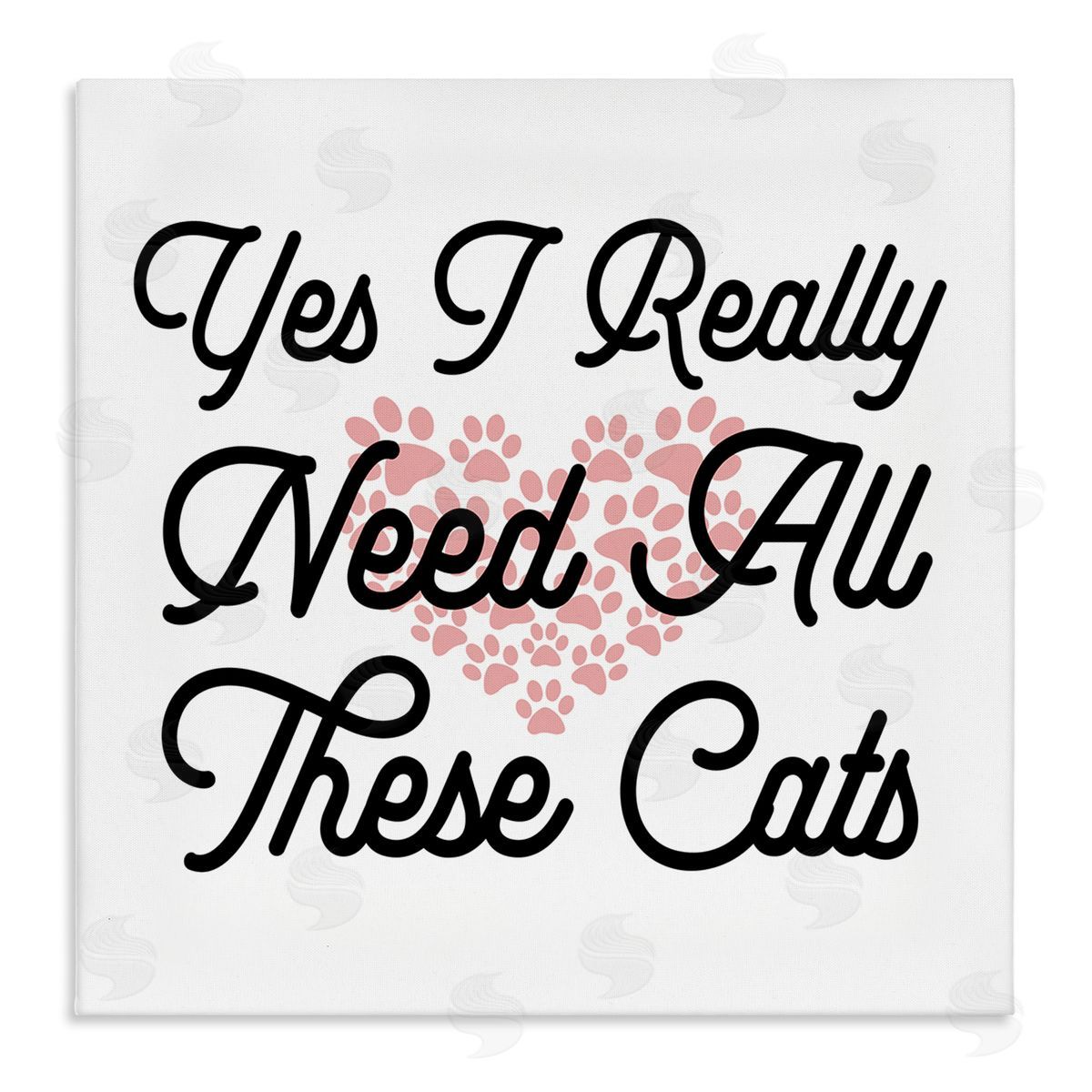 Stupell Studio Yes I Need These Cats Funny Pet Stretched Canvas Wall Art Print
