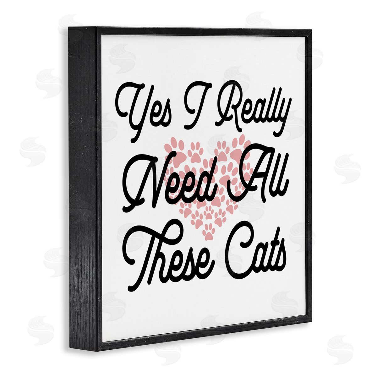 Stupell Studio Yes I Need These Cats Funny Pet Black Framed Glicee Wall Art Print