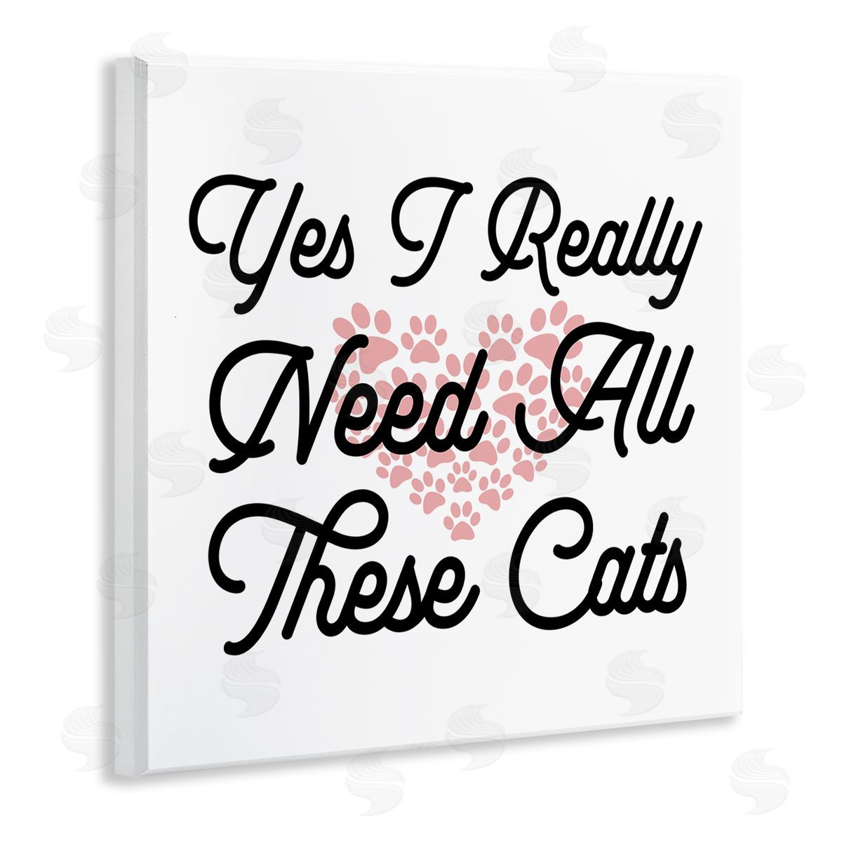 Stupell Studio Yes I Need These Cats Funny Pet Wooden Wall Plaque Art Print