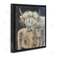 Sara G. Designs | Highland Cattle with Flower Garlands
