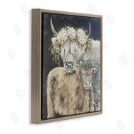 Sara G. Designs | Highland Cattle with Flower Garlands