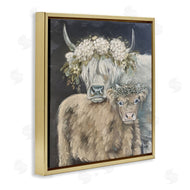 Sara G. Designs | Highland Cattle with Flower Garlands