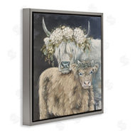 Sara G. Designs | Highland Cattle with Flower Garlands