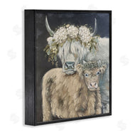 Sara G. Designs | Highland Cattle with Flower Garlands