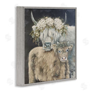 Sara G. Designs | Highland Cattle with Flower Garlands