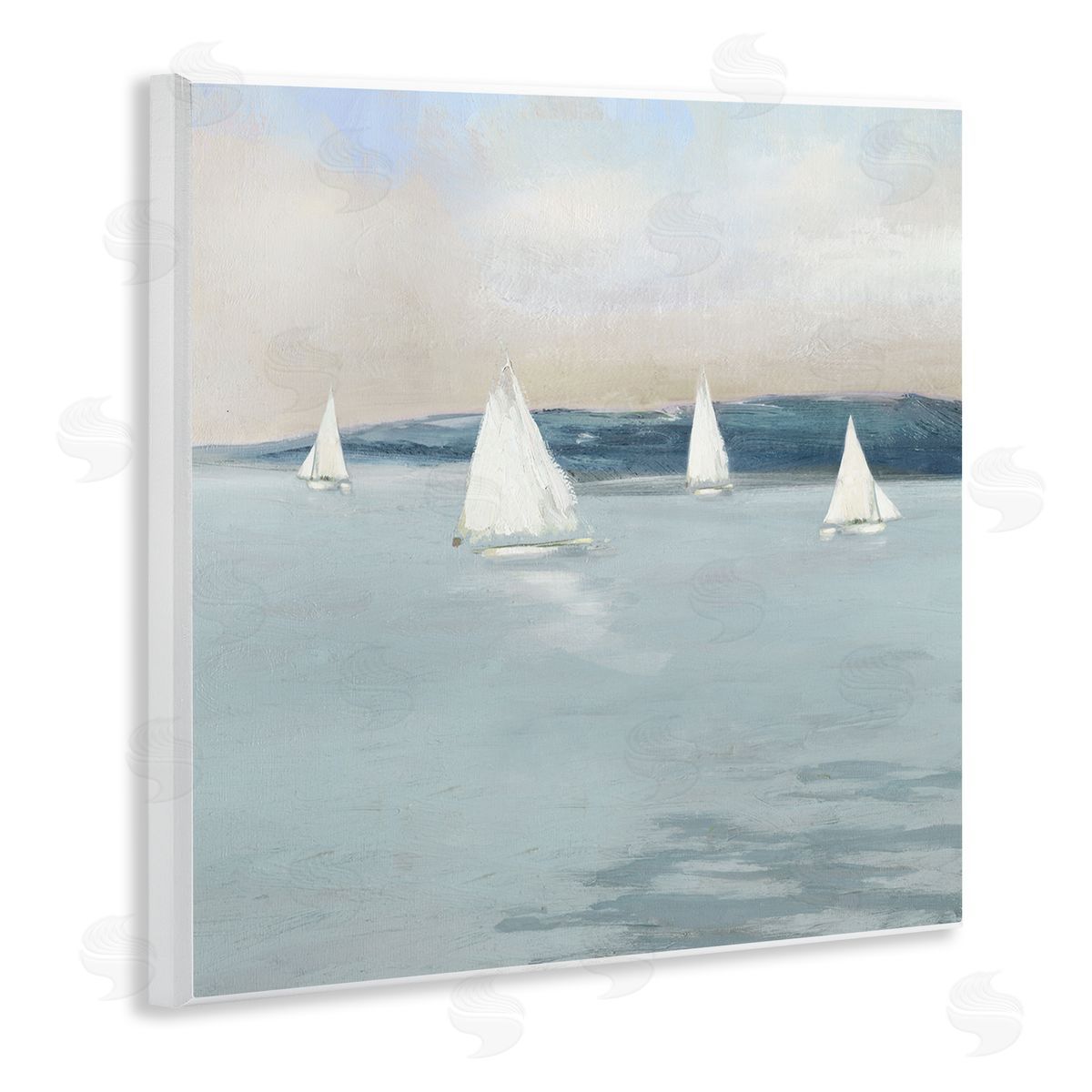 Sally Swatland Coastal Sailing Seascape Boats Wooden Wall Plaque Art Print